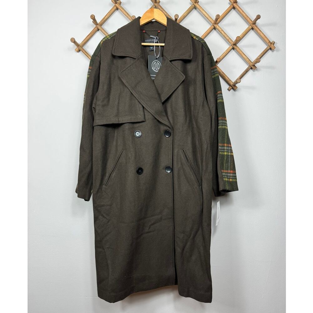 New Bernardo Double Breasted Mixed Media Wool Blend Coat Women's Size XXL - Picture 4 of 9